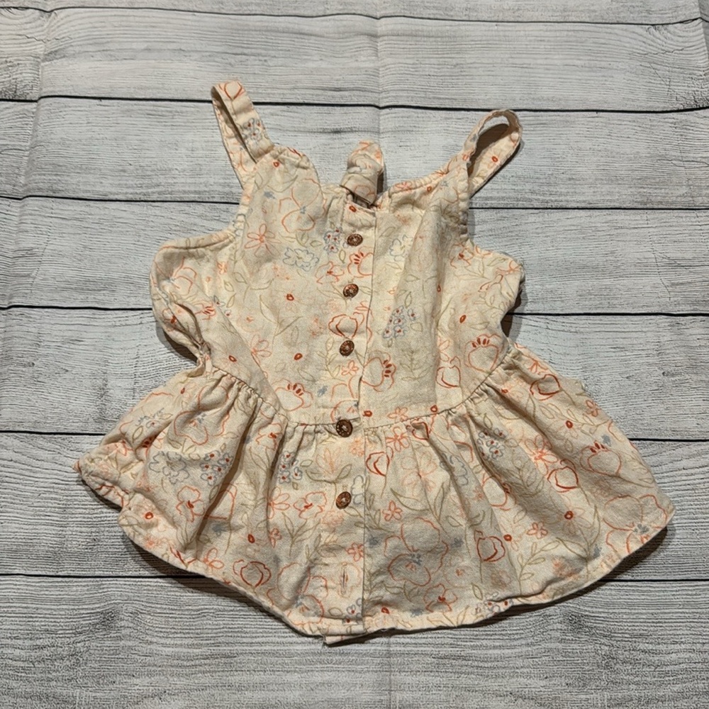 Vince Camuto Cream Floral Tank Top size 6X